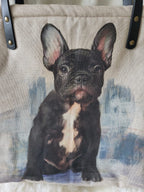 French Bulldog print tote shopping bag