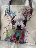 Chihuahua High Quality Tapestry Style Shopping Shoulder Bag