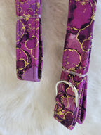Purple & Gold Marble Adjustable Collar