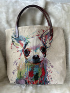 Chihuahua High Quality Tapestry Style Shopping Shoulder Bag