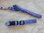 Blue multi colour dazzle me  Adjustable Collar