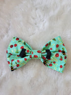 Green bumble bee collar dog bow