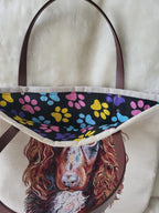 Springer Spaniel  print tapestry tote shopping bag