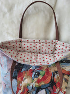 Horse print tapestry tote shopping bag