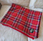 Pet fleece reversible blankets - Red Tartan