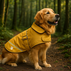 Mustard Hi Vis Reflective Made to Measure Custom Waterproof Fleece Lined Bespoke Dog Coat