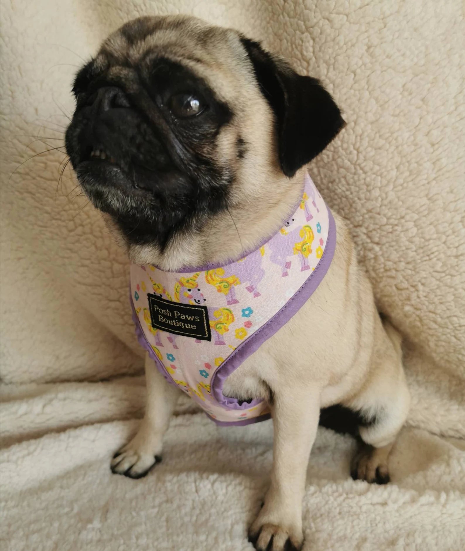 Lilac Unicorn Dog Harness