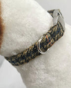 Brown Tweed Adjustable Dog Collar