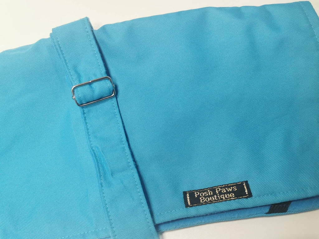 Turquoise Made to Measure Custom Waterproof Fleece Lined Bespoke Dog Coat