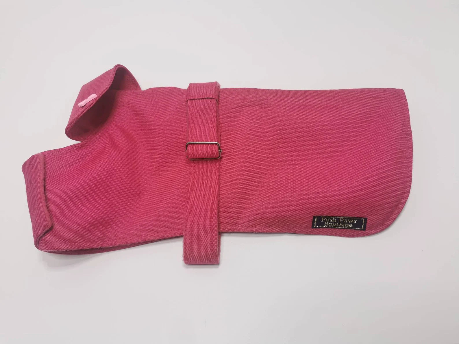 Pink Made to Measure Custom Waterproof Fleece Lined Bespoke Dog Coat