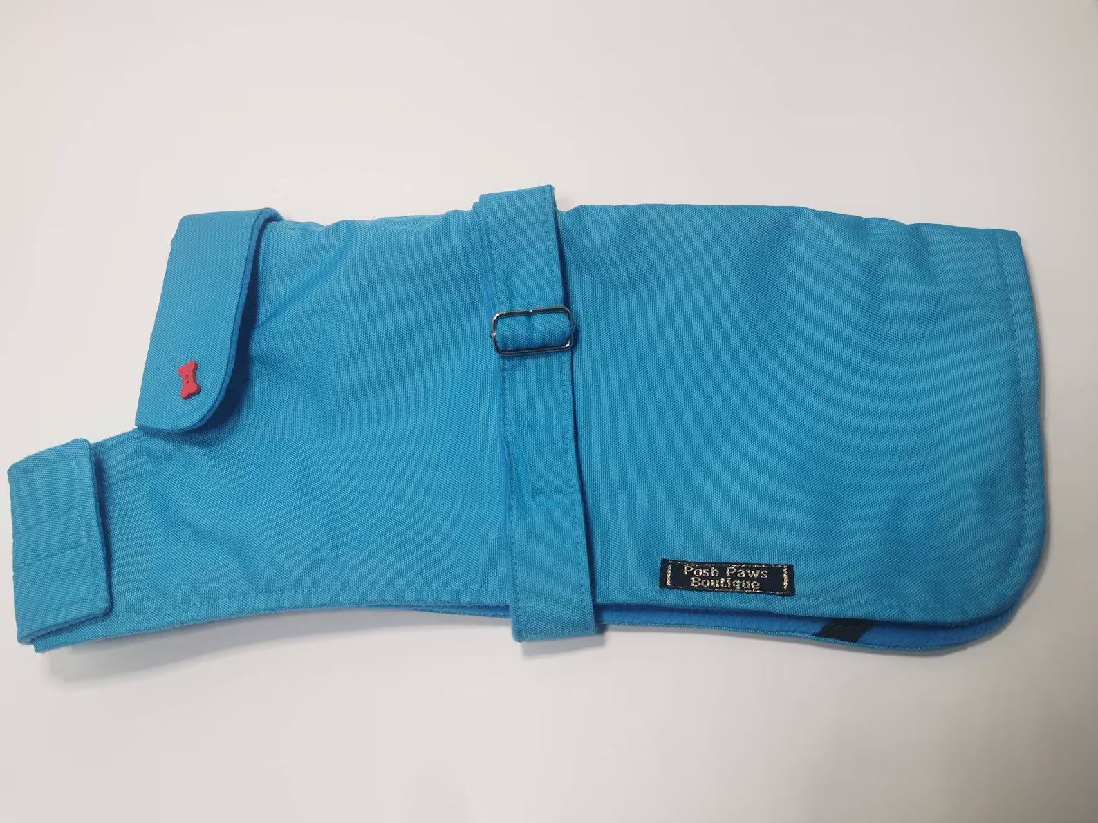 Turquoise Made to Measure Custom Waterproof Fleece Lined Bespoke Dog Coat
