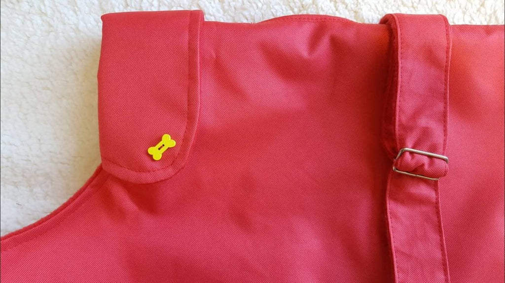 Red Made to Measure Custom Waterproof Fleece Lined Bespoke Dog Coat