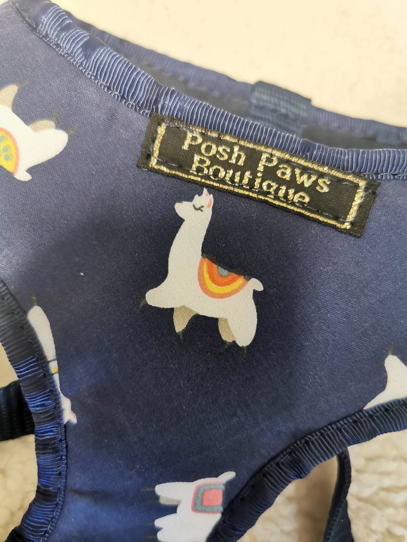 Llama / Alpaca Print Dog Harness