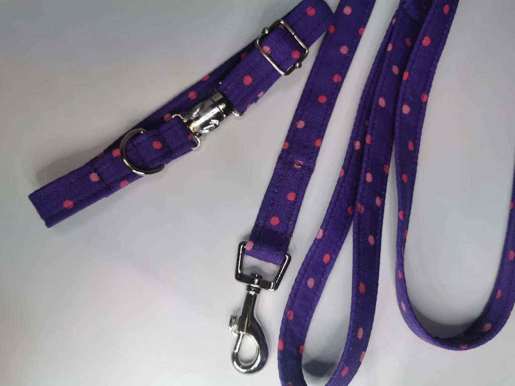 Purple and pink spot collar
