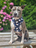 Navy Sheep Print Dog Harness