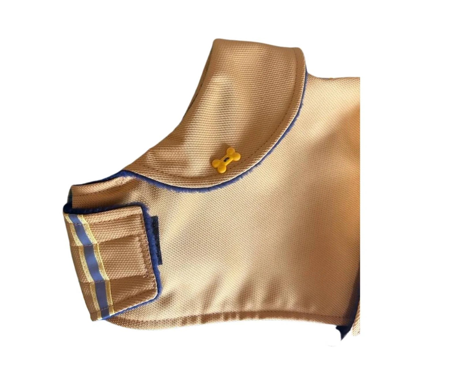 Mustard Hi Vis Reflective Made to Measure Custom Waterproof Fleece Lined Bespoke Dog Coat