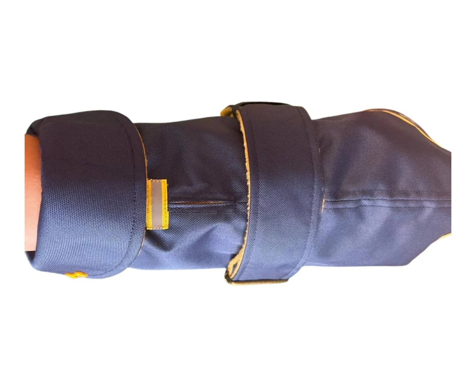 Navy Hi Vis Reflective Made to Measure Custom Waterproof Fleece Lined Bespoke Dog Coat