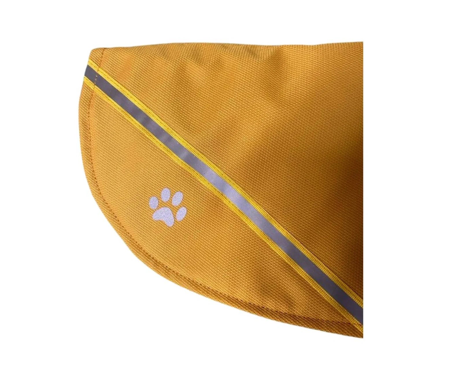 Mustard Hi Vis Reflective Made to Measure Custom Waterproof Fleece Lined Bespoke Dog Coat