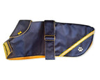 Navy Hi Vis Reflective Made to Measure Custom Waterproof Fleece Lined Bespoke Dog Coat