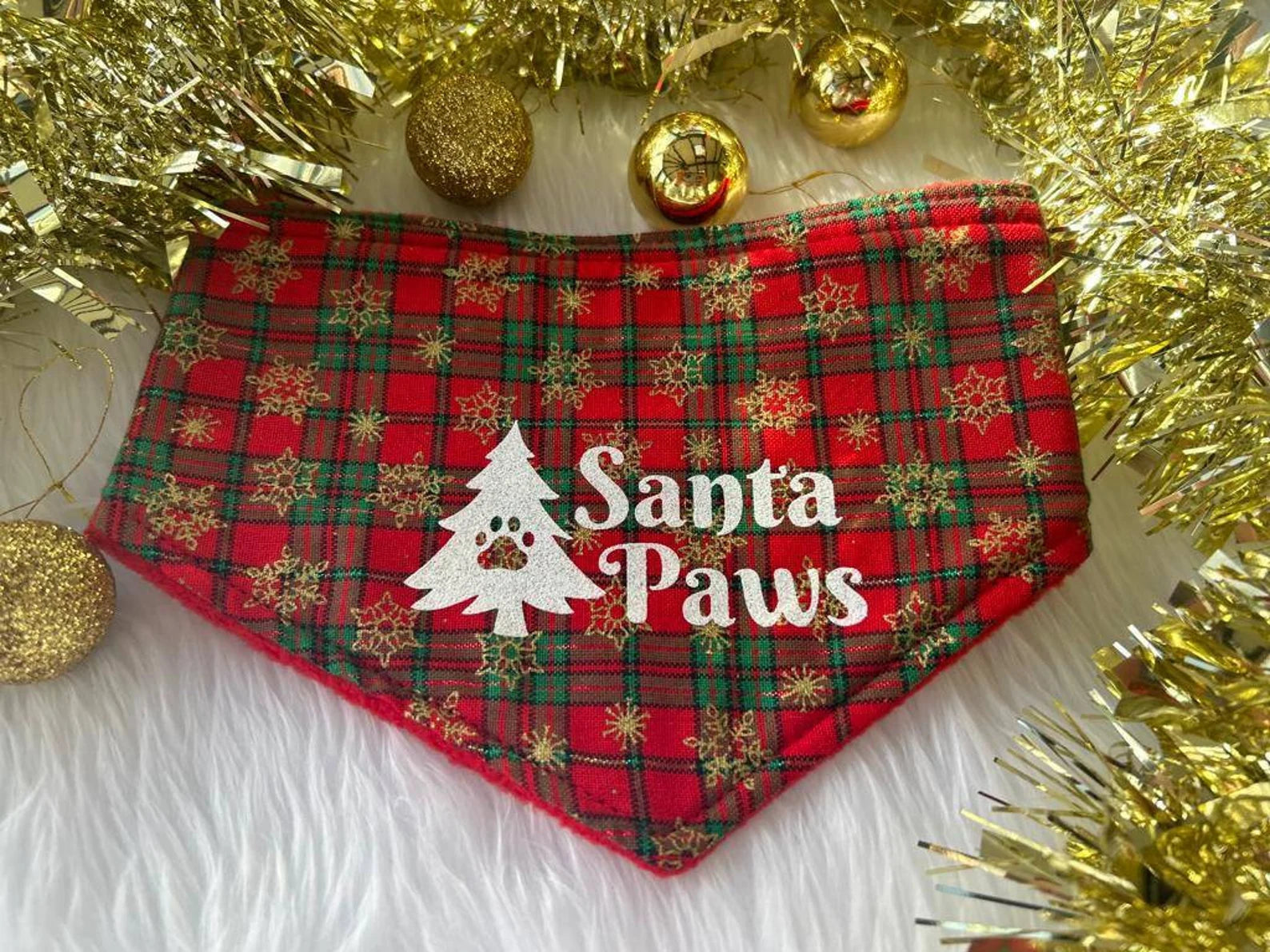 Santa paws dog / cat Christmas bandanas