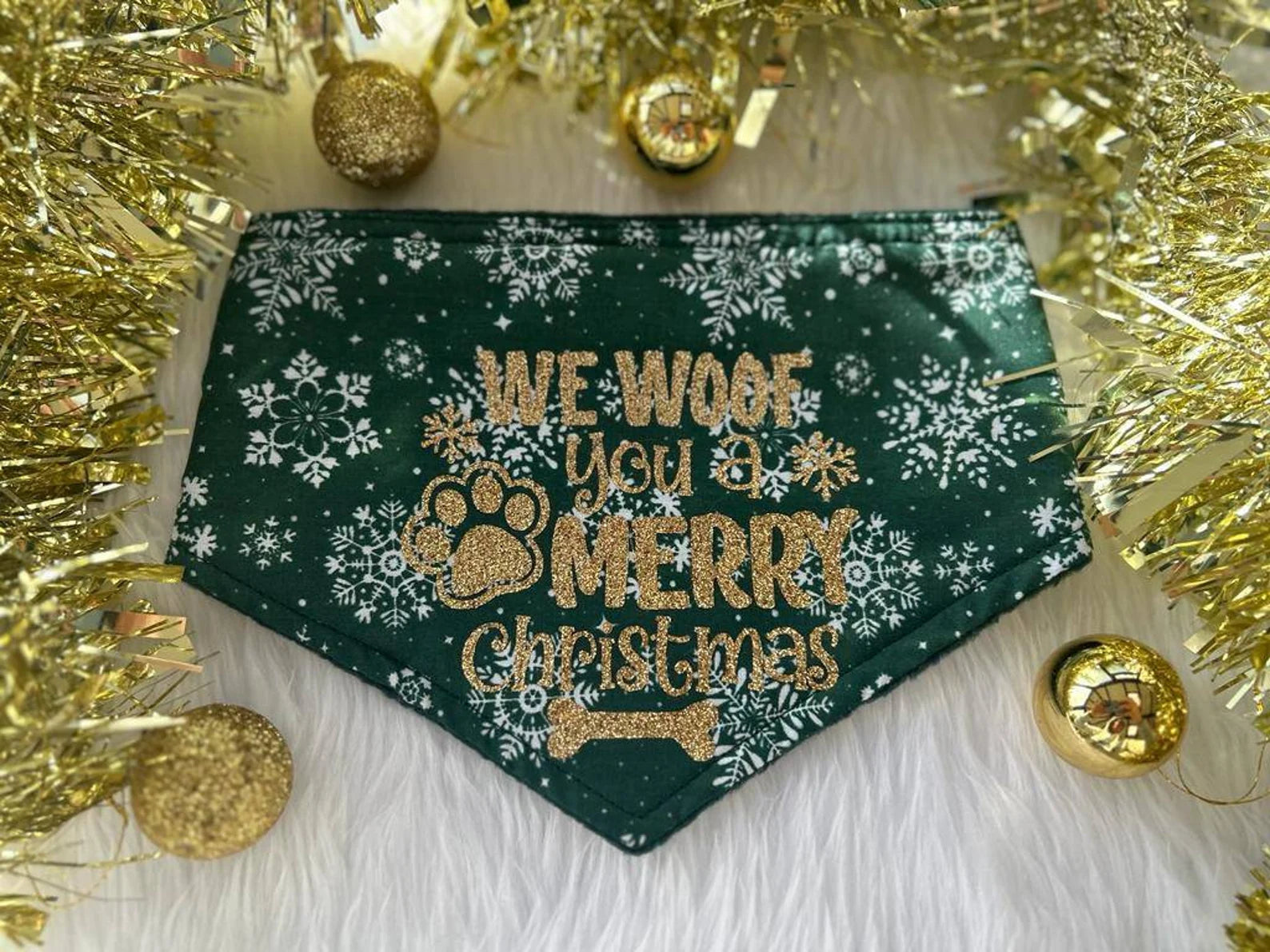 We woof you a merry xmas dog / cat Christmas bandanas