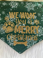 We woof you a merry xmas dog / cat Christmas bandanas