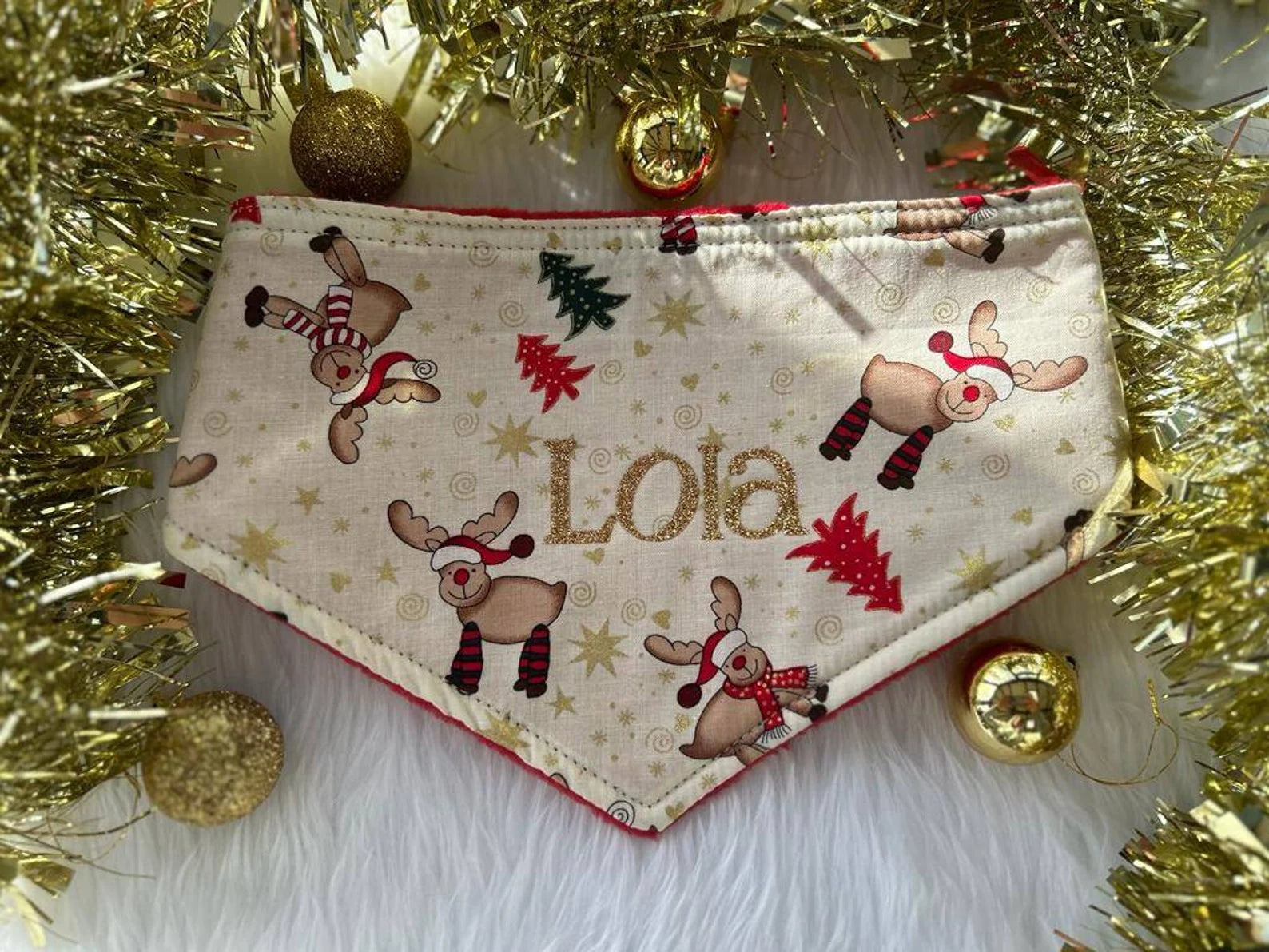 Personalised dog / cat Christmas bandanas