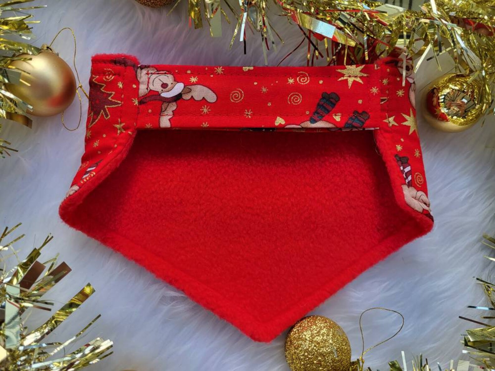 Personalised glitter dog / cat Christmas bandanas