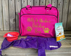 Dog / pet personalised holiday / groom / walking bag