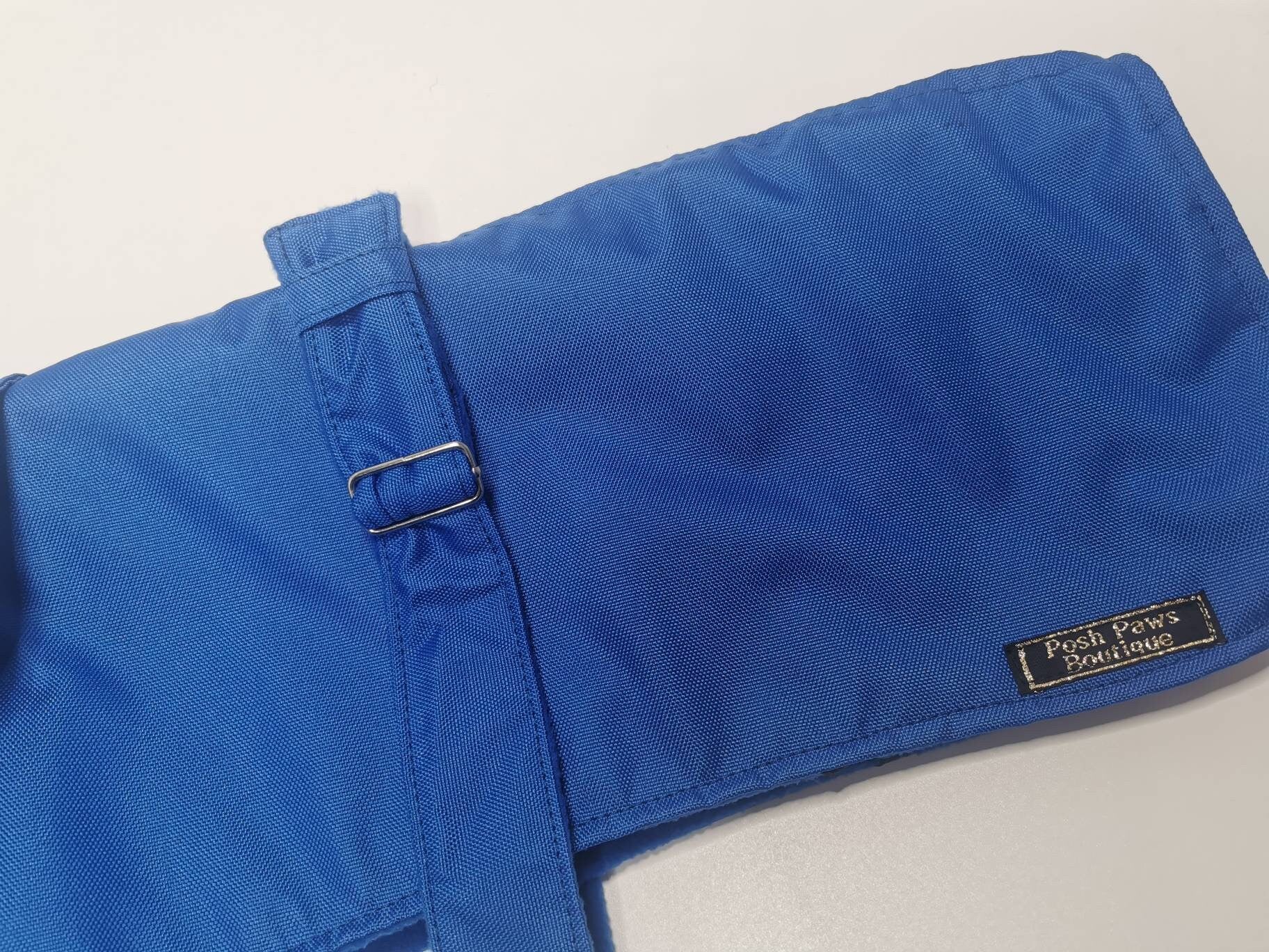 Royal Blue Made to Measure Custom Waterproof Fleece Lined Bespoke Dog Coat