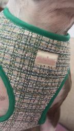 Luxury Green Tweed Harness